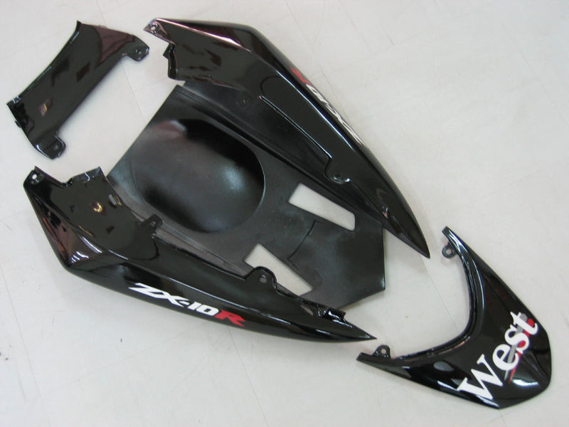 Fairings 2004-2005 Kawasaki ZX 10R Black White West Ninja Generic