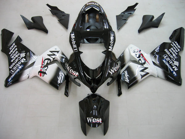 Owiewki 2004-2005 Kawasaki ZX 10R Black White West Ninja Generic