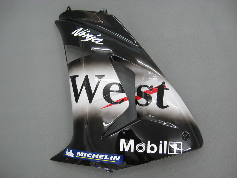 Verkleidungen 2006-2007 Kawasaki ZX 10R Schwarz Weiß West Generic