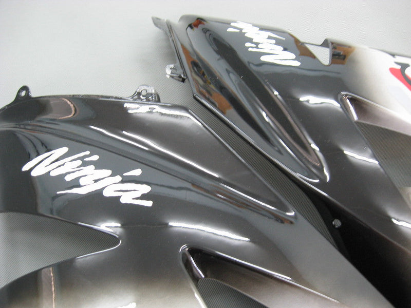 Carenagens 2006-2007 Kawasaki ZX 10R Preto Branco Oeste Genérico