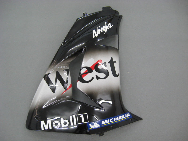 Verkleidungen 2006-2007 Kawasaki ZX 10R Schwarz Weiß West Racing Generic