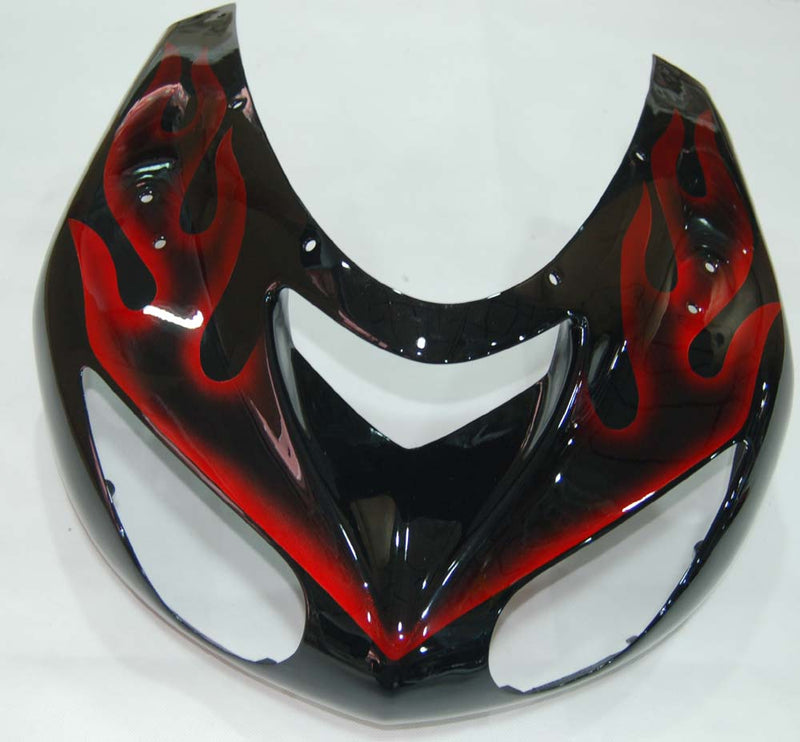 Verkleidungen 2006-2007 Kawasaki ZX 10R Black &amp; Red Flame Ninja Generic