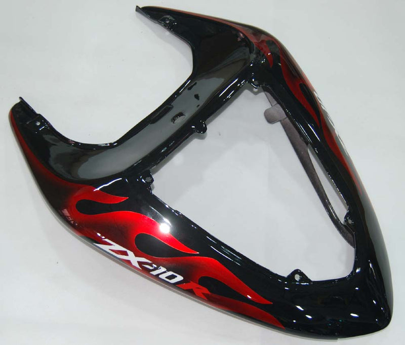 Carenados 2006-2007 Kawasaki ZX 10R Negro y Rojo Flame Ninja Genérico