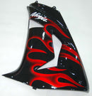 Carenados 2006-2007 Kawasaki ZX 10R Negro y Rojo Flame Ninja Racing Genérico