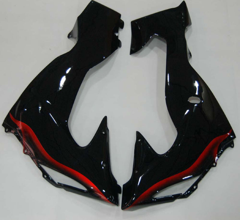 Carenados 2006-2007 Kawasaki ZX 10R Negro y Rojo Flame Ninja Genérico