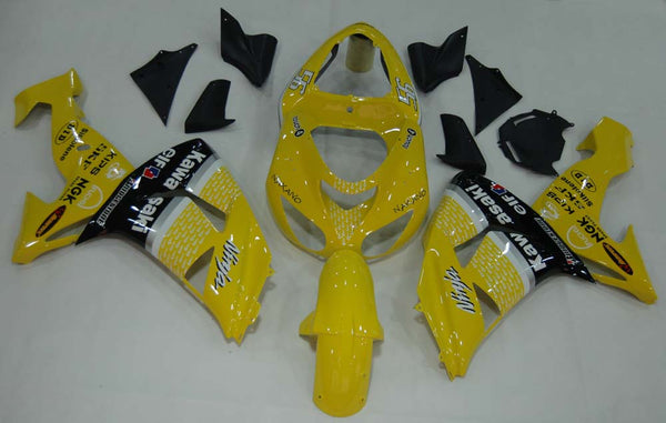 Fairings 2006-2007 Kawasaki ZX 10R Yellow Black No. 56 Nakano Generic