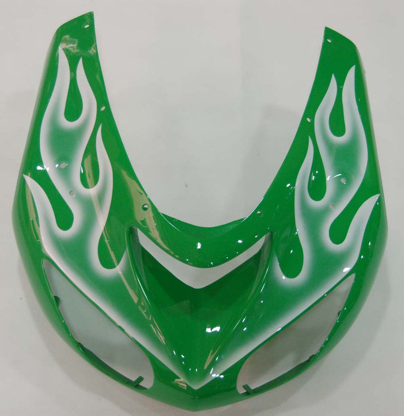 Fairings 2006-2007 Kawasaki ZX 10R Green & White Flame Ninja Racing Generic