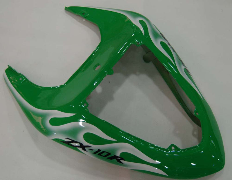 Verkleidungen 2006-2007 Kawasaki ZX 10R Green &amp; White Flame Ninja Generic