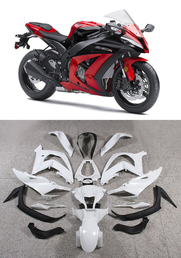 Verkleidungen 2011-2015 Kunststoffe Kawasaki ZX10R Ninja Red Racing Generic