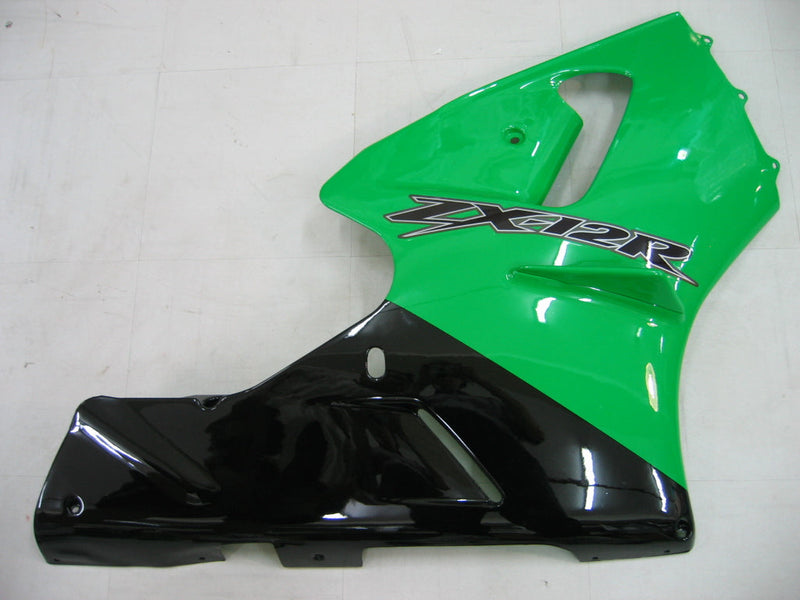 Fairings 2000-2001 Kawasaki ZX12R Grön & Svart ZX12R Racing Generic