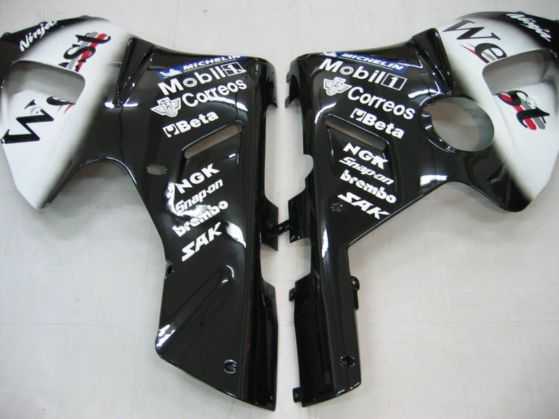 Fairings 2000-2001 Kawasaki ZX12R Svart Vit Väst Generisk