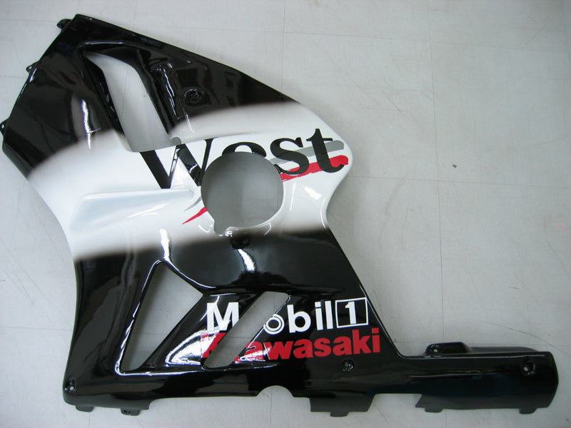 Fairings Kawasaki ZX12R Ninja Black White West Racing (2002-2005) Generic