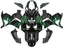 Verkleidungen 2006-2011 Kawasaki ZX14R Black &amp; Green Flame Ninja ZX14R Racing Generic