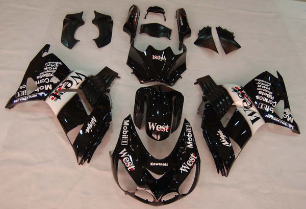 Owiewki 2006-2011 Kawasaki ZX14R Czarno-białe West Ninja Racing Generic