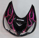Carenagens pretas para Kawasaki ZX14R 2006-2011 &amp; Corrida Ninja Chama Roxa Genérica