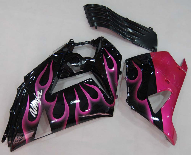 Fairings 2006-2011 Kawasaki ZX14R Black & Purple Flame Ninja Generic