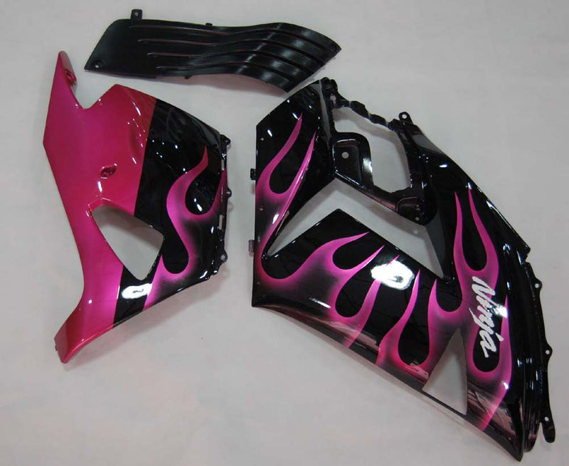 Carenagens 2006-2011 Kawasaki ZX14R Preto e Roxo Flame Ninja Genérico