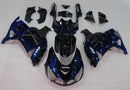 Verkleidungen 2006-2011 Kawasaki ZX14R Black &amp; Blue Flame Ninja Racing Generic
