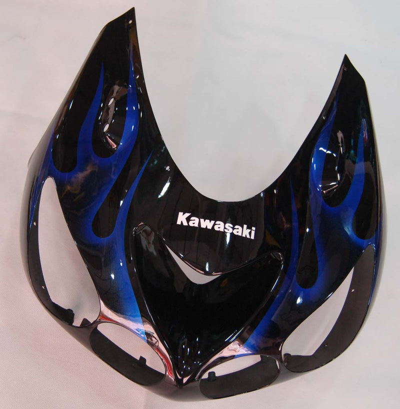 Owiewki 2006-2011 Kawasaki ZX14R czarno-niebieski płomień Ninja Generic