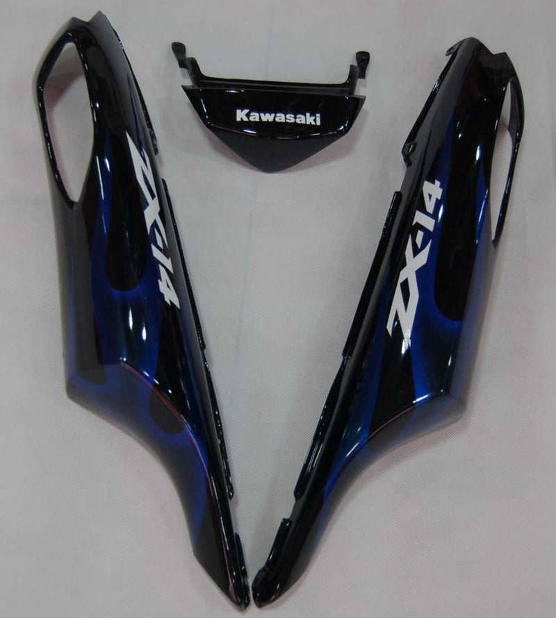 Fairings 2006-2011 Kawasaki ZX14R Black & Blue Flame Ninja Generic