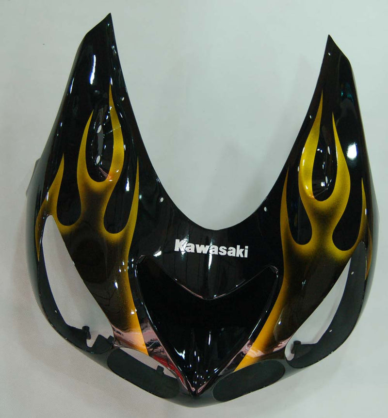 Fairings 2006-2011 Kawasaki ZX14R Black & Gold Flame Ninja Generic