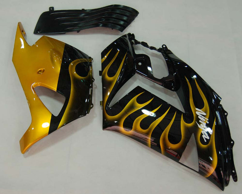 Carenados 2006-2011 Kawasaki ZX14R Negro y Oro Flame Ninja Genérico