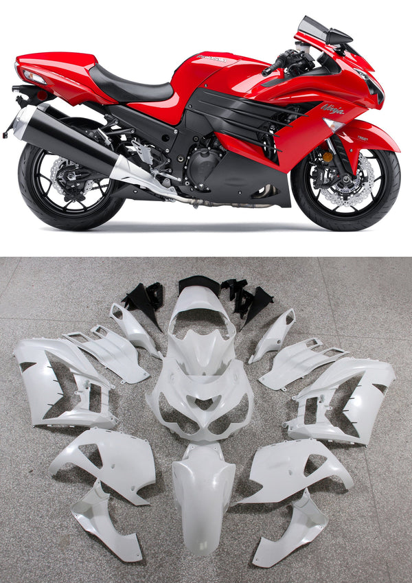 Verkleidungen aus Kunststoff 2012–2022 Kawasaki ZX14R ZZR1400 Ninja Red Racing Generic