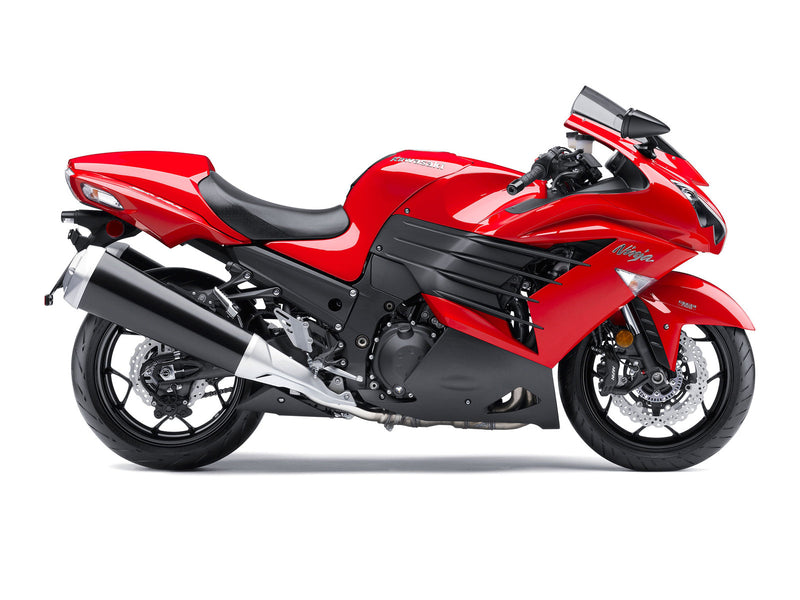 Carenagens de plástico 2012-2022 Kawasaki ZX14R ZZR1400 Ninja Vermelho Genérico