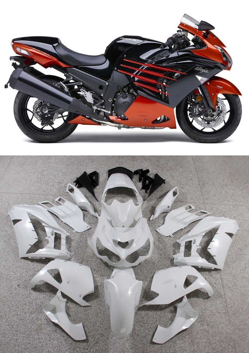 Plastic Fairings 2012-2022 Kawasaki ZX14R ZZR1400 Ninja Orange Black Generic