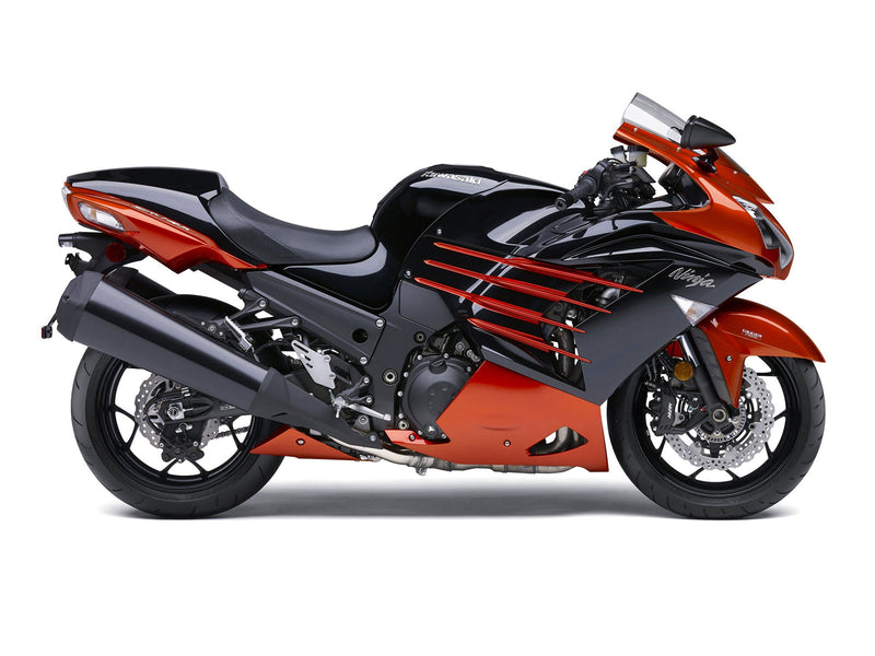 Carenados de plástico 2012-2022 Kawasaki ZX14R ZZR1400 Ninja Naranja Negro Racing Genérico