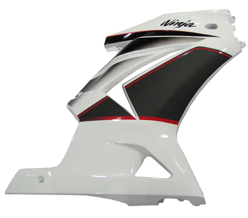 Fairings 2008-2012 Kawasaki ZX250R EX250 Vit Svart Ninja ZX250 Racing Generic