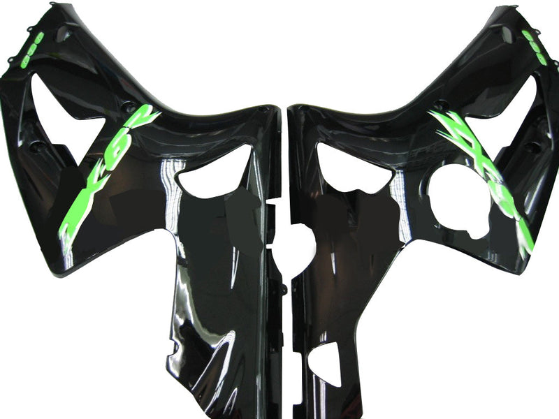 Fairings 2003-2004 Kawasaki ZX6R 636 Svart Grön ZX6R Racing Generic