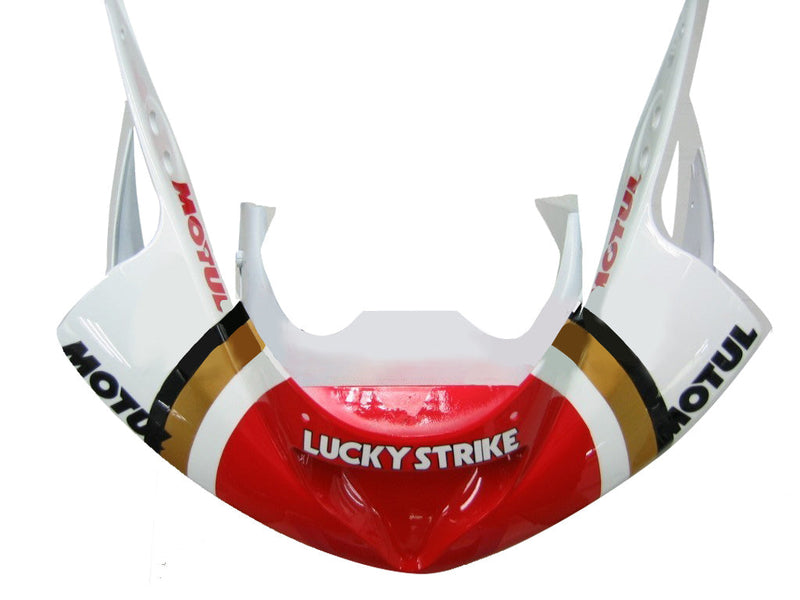 Fairings 2003-2004 Kawasaki ZX6R 636 Hvit Rød Lucky Strike Ninja Racing Generisk