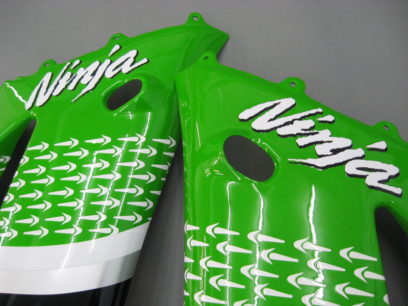 Fairings 2003-2004 Kawasaki ZX6R 636 Grön Svart