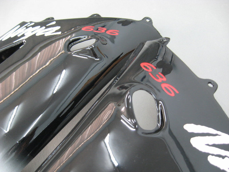 Carenados 2003-2004 Kawasaki ZX6R 636 Negro West Ninja Genérico