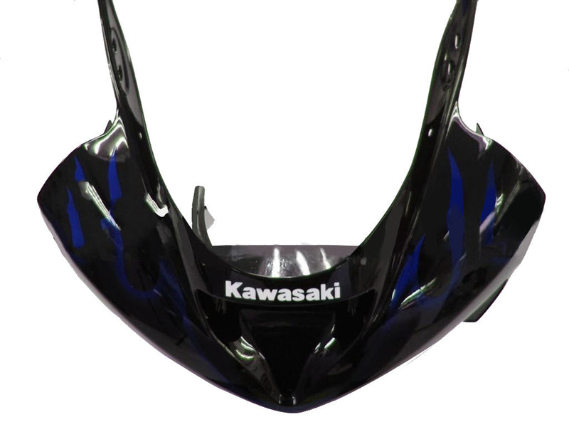 Verkleidungen 2003-2004 Kawasaki ZX6R 636 Black &amp; Blue Flame Ninja Racing Generic