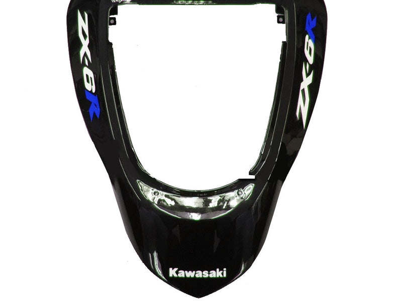 Owiewki 2003-2004 Kawasaki ZX6R 636 Black & Blue Flame Ninja Racing Generic