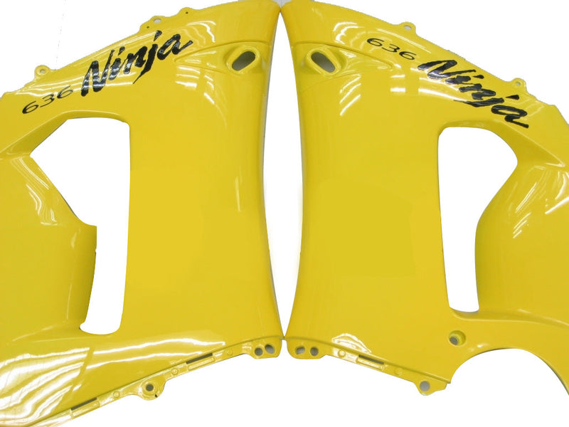 Fairings 2005-2006 Kawasaki ZX6R 636 Yellow Black Ninja Racing Generic