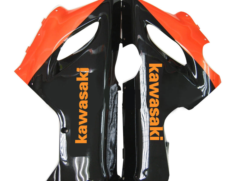 Fairings 2005-2006 Kawasaki ZX6R 636 Orange Black eleven Ninja Racing Generic