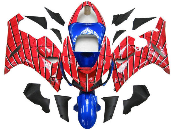 Owiewki 2005-2006 Kawasaki ZX6R 636 Red & Blue Spider Man Racing Generic