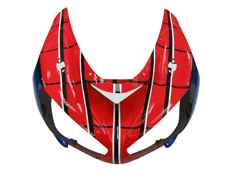 Fairings 2005-2006 Kawasaki ZX6R 636 Red & Blue Spider Man Racing Generic