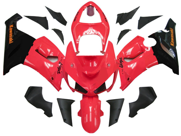 Fairings 2005-2006 Kawasaki ZX6R 636 Red Black Ninja Generic