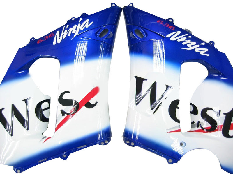 Carenagens 2005-2006 Kawasaki ZX6R 636 Azul Branco West Racing Generic