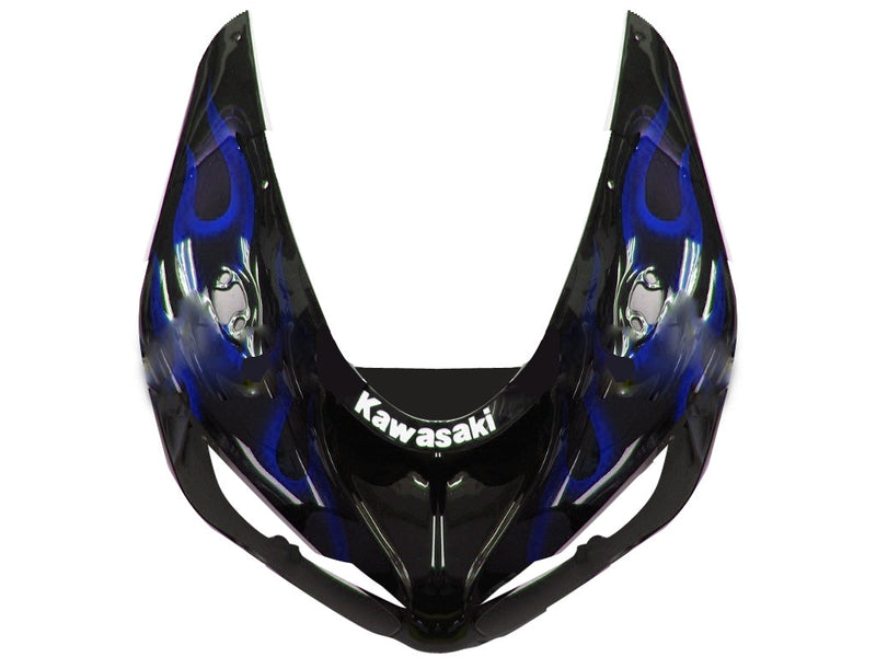 Verkleidungen 2005-2006 Kawasaki ZX6R 636 Black &amp; Blue Flame Ninja Racing Generic