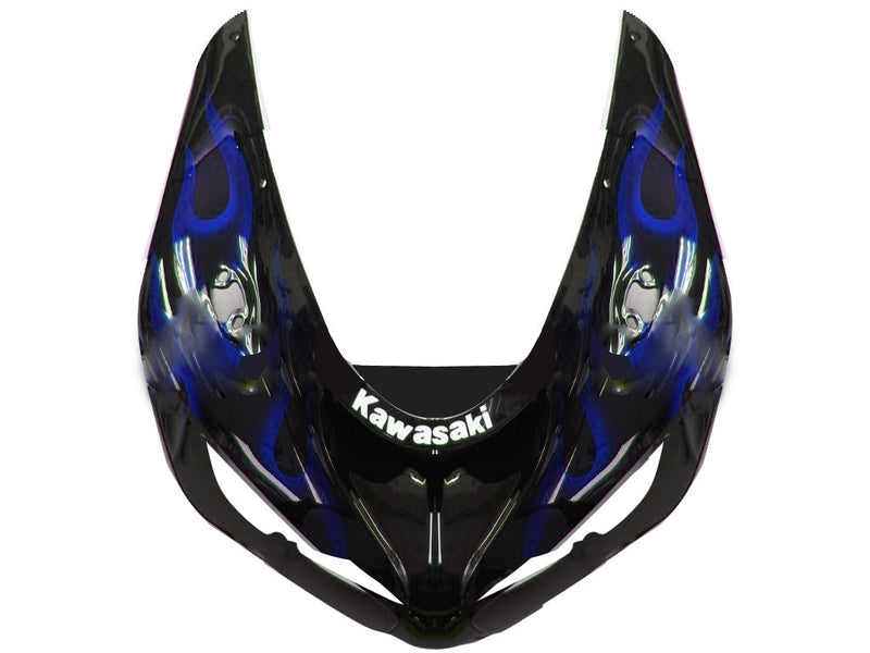 Verkleidungen 2005-2006 Kawasaki ZX6R 636 Black &amp; Blue Flame Ninja Generic