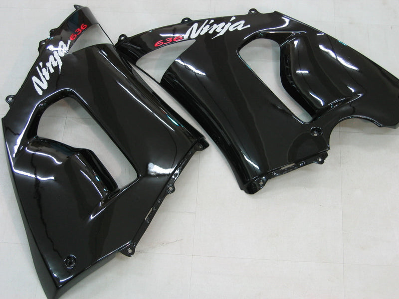 Owiewki 2005-2006 Kawasaki ZX6R 636 Czarne ZX6R Ogólne