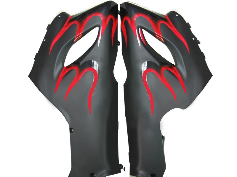 Fairings 2005-2006 Kawasaki ZX6R 636 Red & Black Flame Ninja Racing Generic