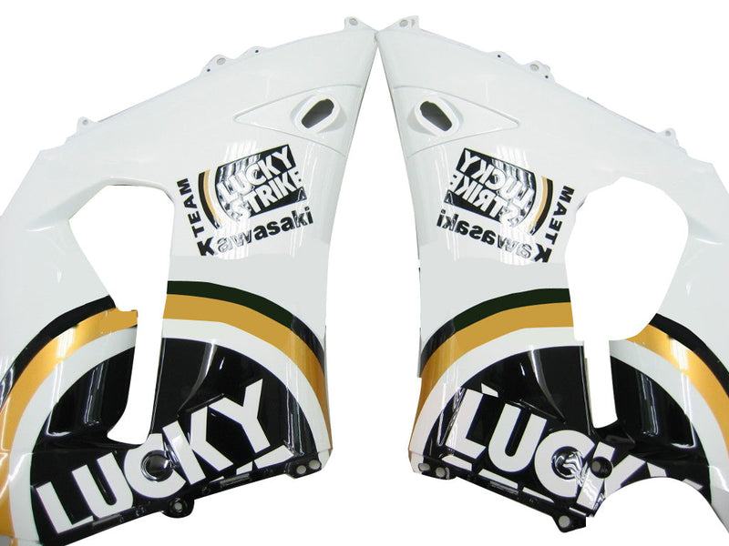 Carenados 2005-2006 Kawasaki ZX6R 636 Negro Blanco Lucky Strike Ninja Racing Genérico