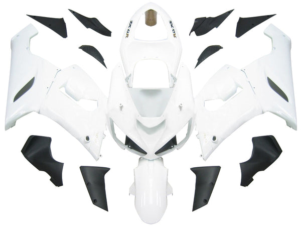 Carenados 2005-2006 Kawasaki ZX6R 636 Blanco ZX6R Ninja Genérico