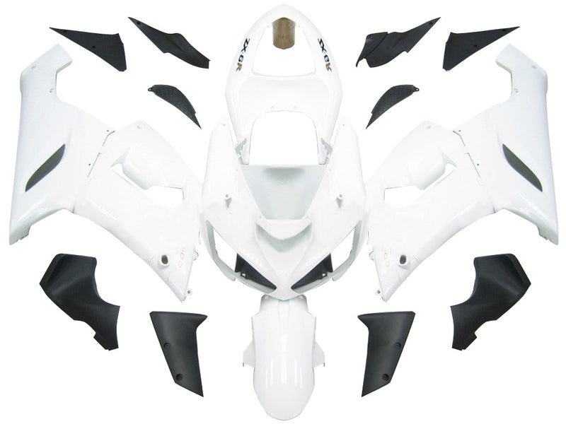 Fairings 2005-2006 Kawasaki ZX6R 636 White ZX6R Ninja Generic